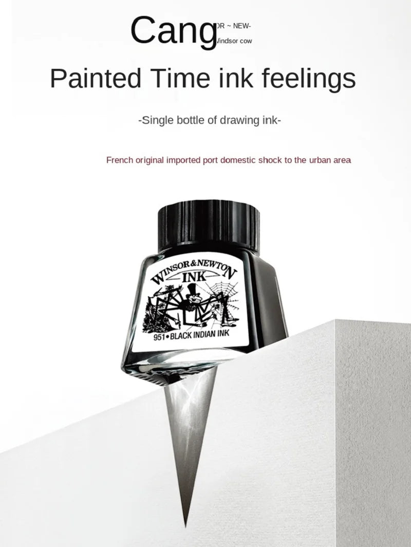 Tinta líquida británica WINSOR & NEWTON, impermeable, pintura de caligrafía, tinta de color