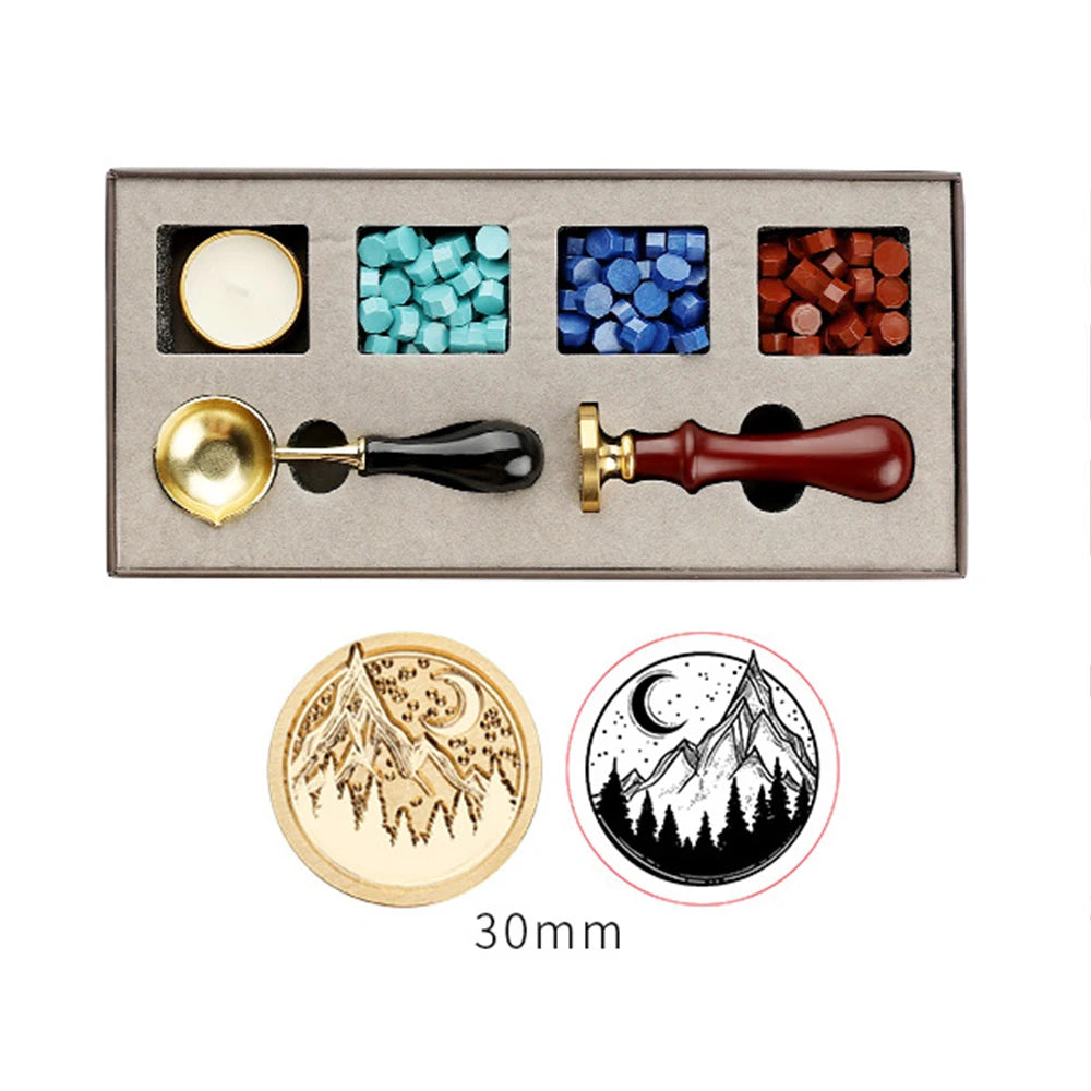 Caja de artículos para lacre, kit de elementos para lacre y sellado. suministros para manualidades