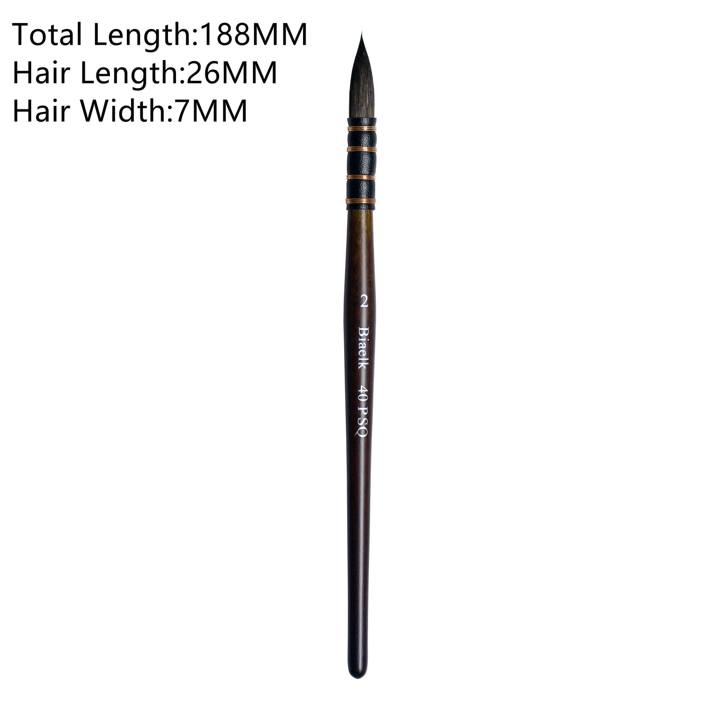 Pincel de pluma, 100% pelo de ardilla Kazan puro, de alta calidad para acuarela, modelo 40PSQ