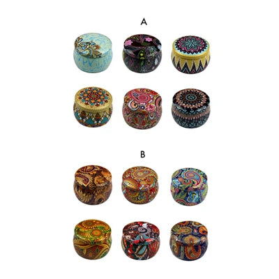 Kit de fabricación de latas para velas, tarros de dulces de 20/18/12/9/6/3 piezas, caja de almacenamiento para almacenamiento seco de especia