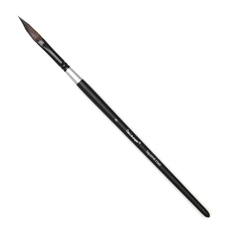 Pincel de acuarela de pelo de ardilla, pinceles de pintura artística tipo daga para hojas, hierba, pelo, ondas, dibujo de flores