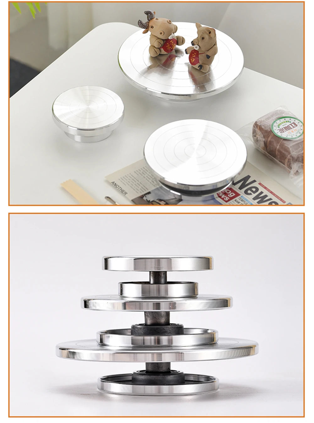 Plato giratorio de rueda de cerámica, herramienta de aleación de aluminio, rueda de cerámica para arcilla, 11-30CM
