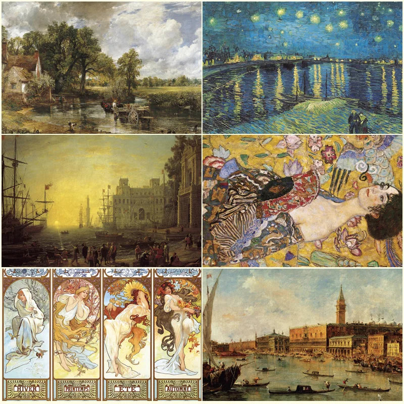 Rompecabezas de pintura al óleo mundial para adultos, puzle de papel más grueso, difícil y famoso, 2000 piezas