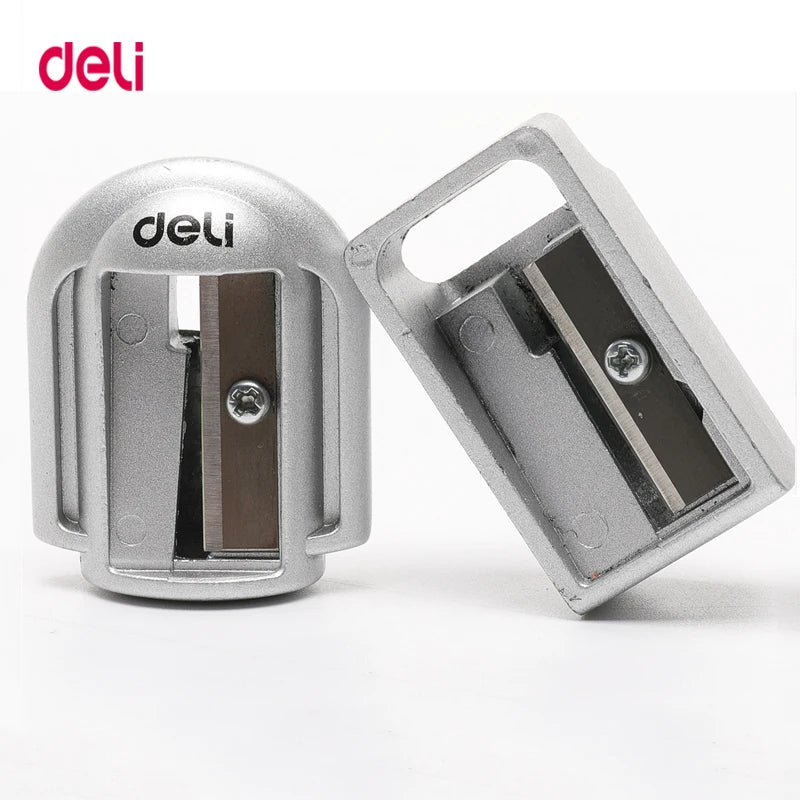 Deli-sacapuntas de aleación de Zinc, sacapuntas de Metal, escuela, oficina, suministros de papelería
