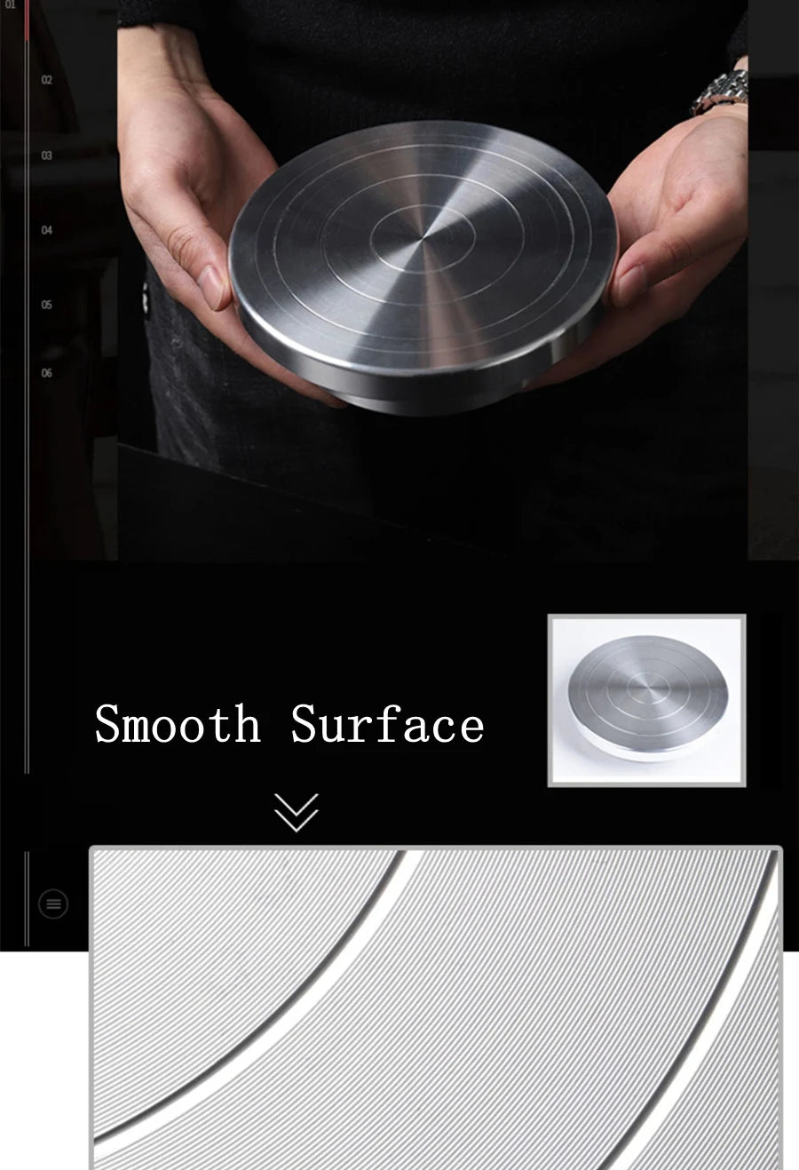 Plato giratorio de rueda de cerámica, herramienta de aleación de aluminio, rueda de cerámica para arcilla, 11-30CM