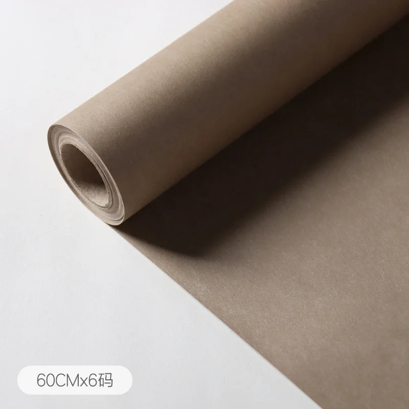 Rollo de papel de embalaje de Color sólido de alta textura, película mate, 60cm x 6 yardas/1 rollo