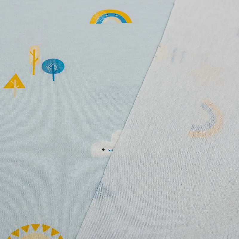 Tela de Jersey para niños de 180x50cm, tela de punto de algodón peinado con estampado de dibujos animados
