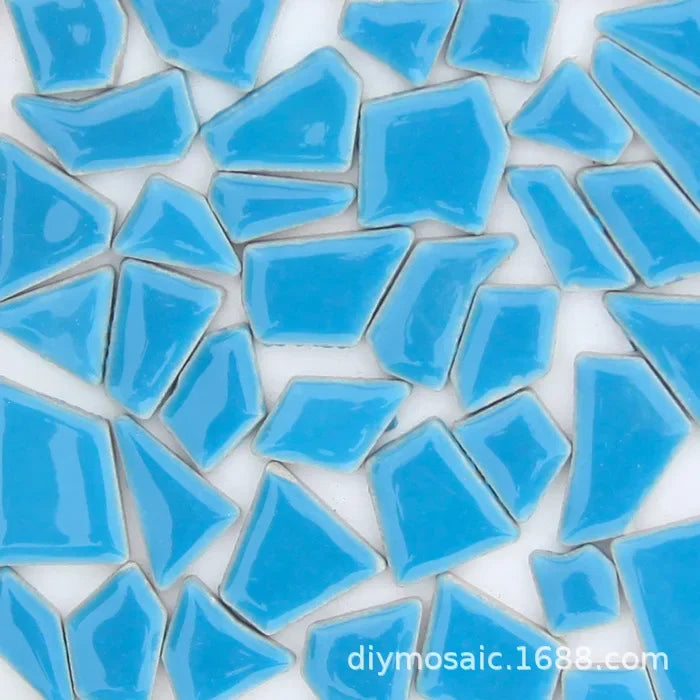 200g a granel, pequeño fragmento de piedra libre de cerámica, mosaico manual esmaltado Irregular azulejo de cerámica arte, manualidades