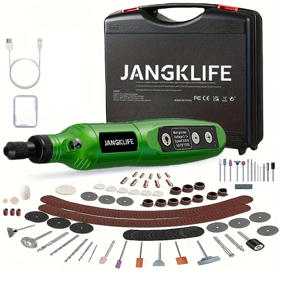 Kit de herramientas rotativas inalámbricas USB, bolígrafo de grabado de carpintería, para joyería, metal, vidrio, Mini Taladro Inalámbrico