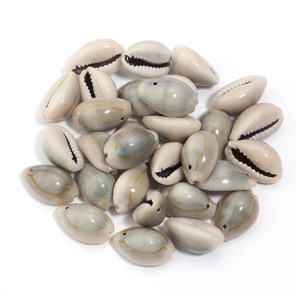 Cuentas naturales en forma de concha para la fabricación de joyas, 50 piezas, 11x16mm