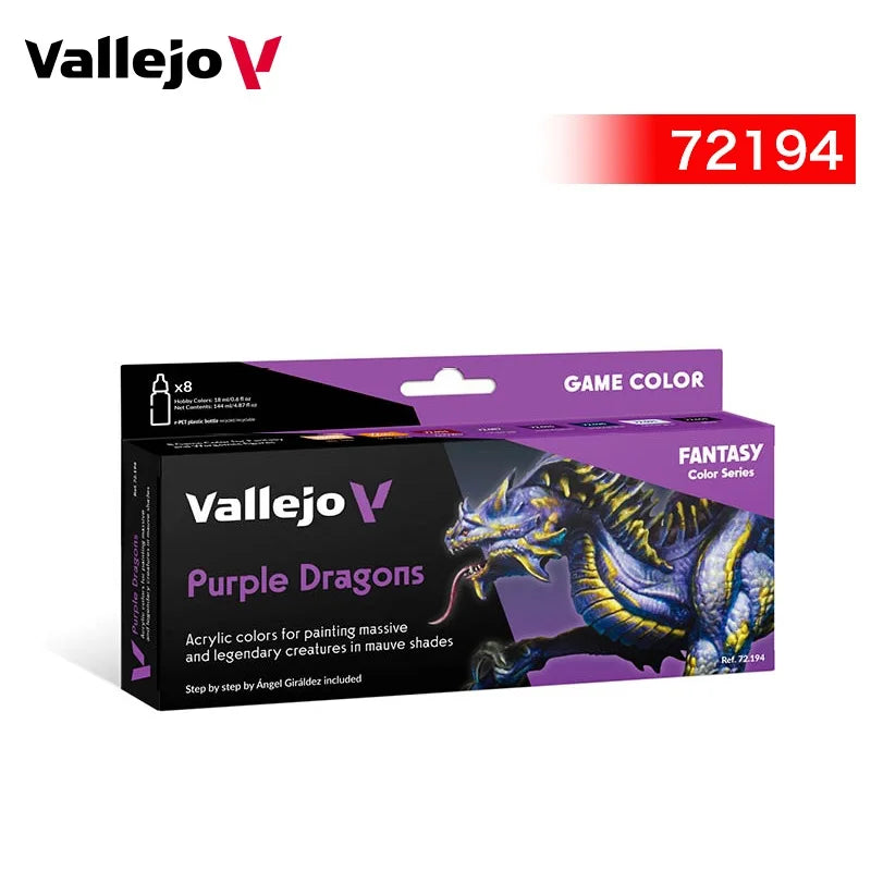 AV Vallejo-Juego de acrílico a base de agua para pintar miniaturas, juego de colores no metálicos, respetuoso con el medio ambiente, 8x18ml