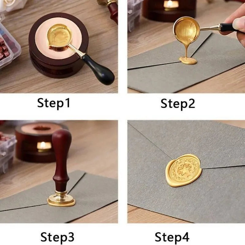 300 unid/ Sellos de lacre de cera de piezas para decoración de sobres, proceso de sellado de tarjetas