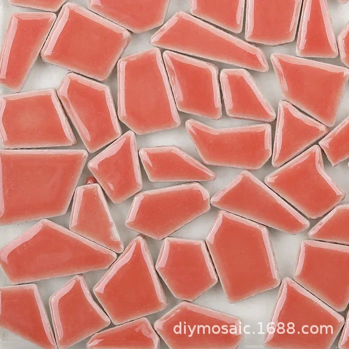 200g a granel, pequeño fragmento de piedra libre de cerámica, mosaico manual esmaltado Irregular azulejo de cerámica arte, manualidades