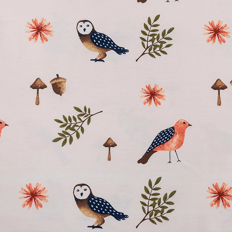 Tela de Jersey para niños de 180x50cm, tela de punto de algodón peinado con estampado de dibujos animados