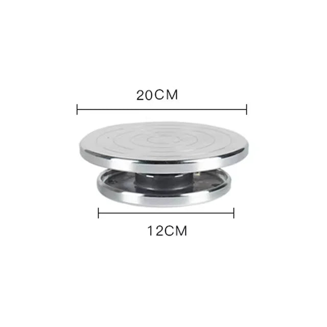 Plato giratorio de doble cara, de acero inoxidable de 11-25 cm para manualidades de arcilla y cerámica.