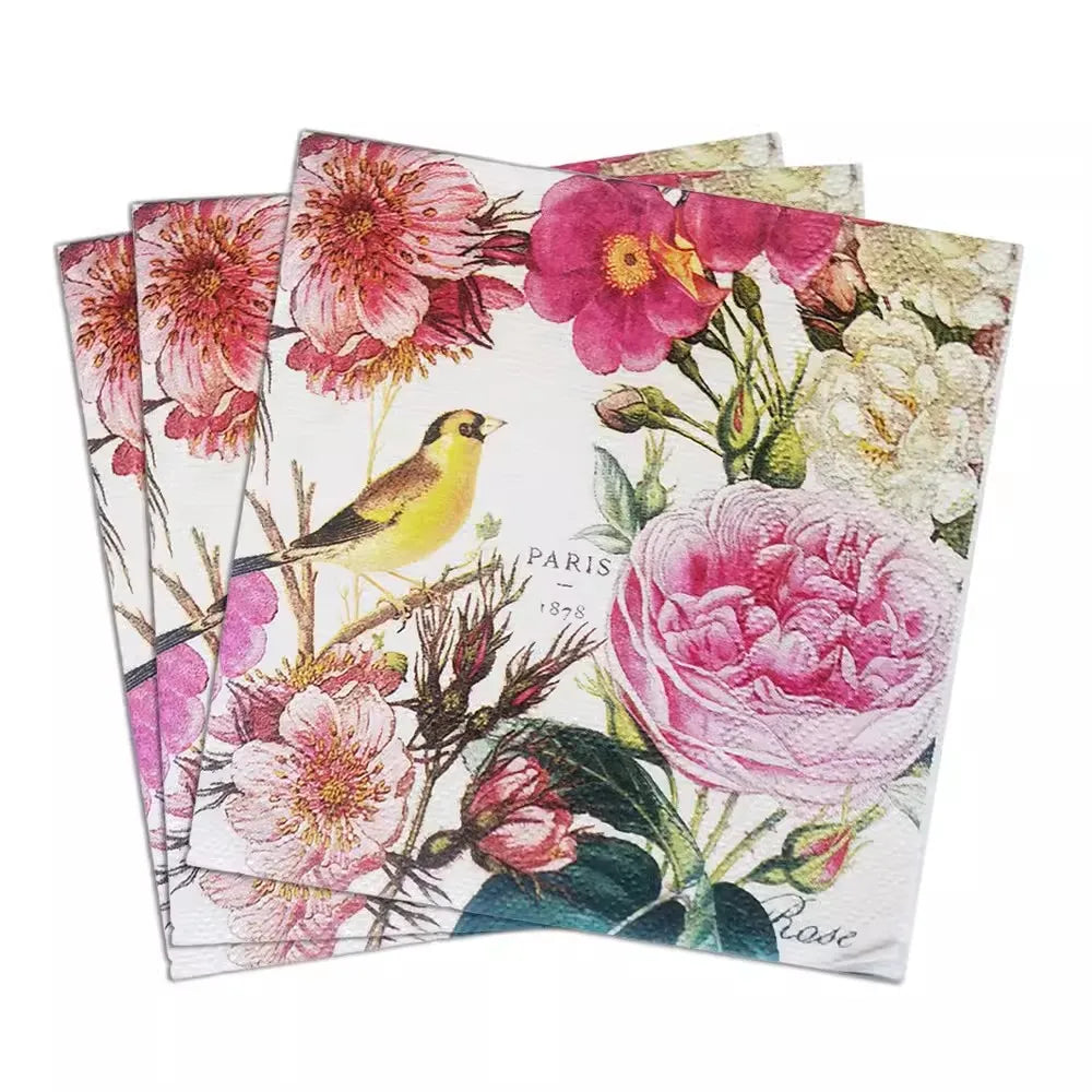 Servilletas de papel con estampado creativo para fiesta, decoupage, 20 unids/lote por paquete