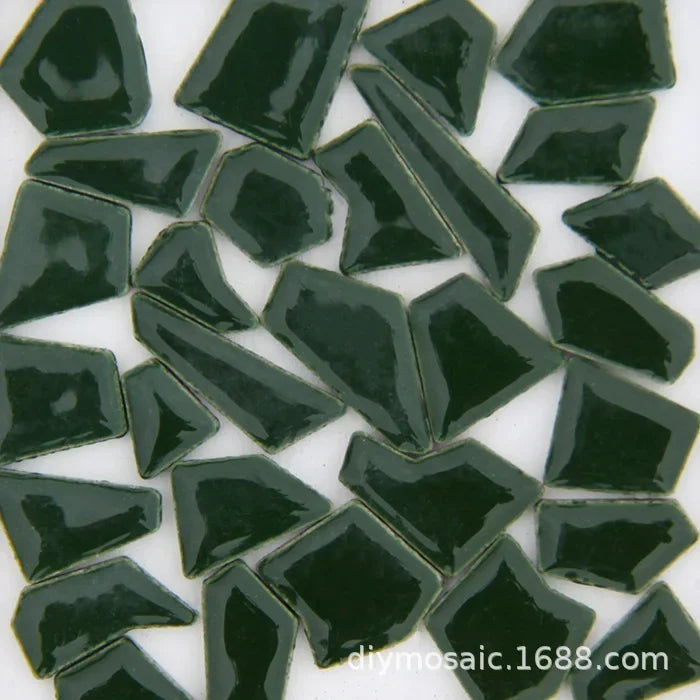 200g a granel, pequeño fragmento de piedra libre de cerámica, mosaico manual esmaltado Irregular azulejo de cerámica arte, manualidades