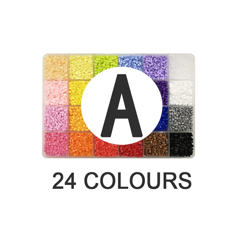 Mini-cuentas para manualidades, cuentas de 2,6mm, 13200 piezas, 24 colores por caja