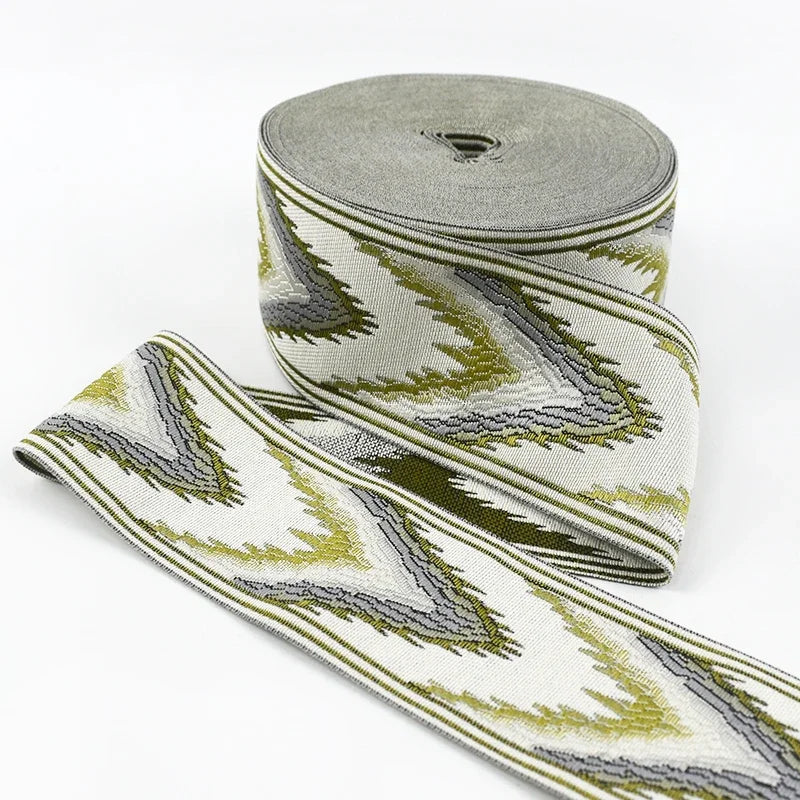 Cinta de Jacquard de 6cm de ancho, cinta de bordado étnico, costura, cortina, ropa, banda decorativa, materiales para manualidades, 2/5/10M