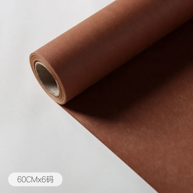 Rollo de papel de embalaje de Color sólido de alta textura, película mate, 60cm x 6 yardas/1 rollo
