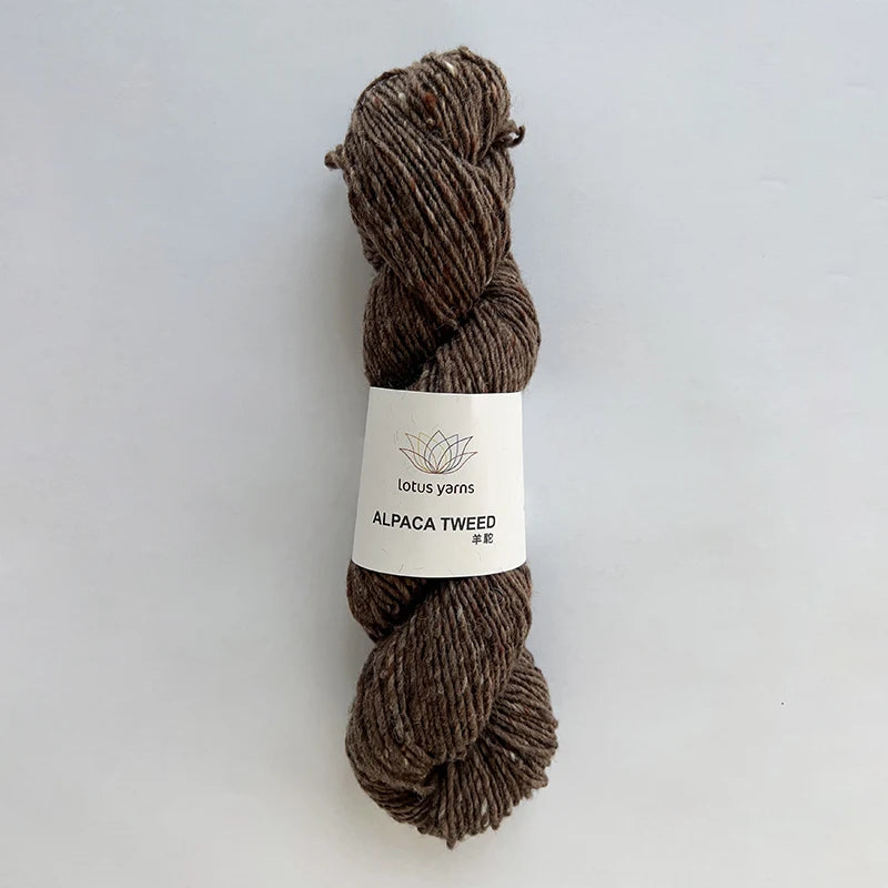 Lana de Lotus Alpaca Tweed, lana merina, nailon mezclado, para tejido a mano, ganchillo, 1*50g