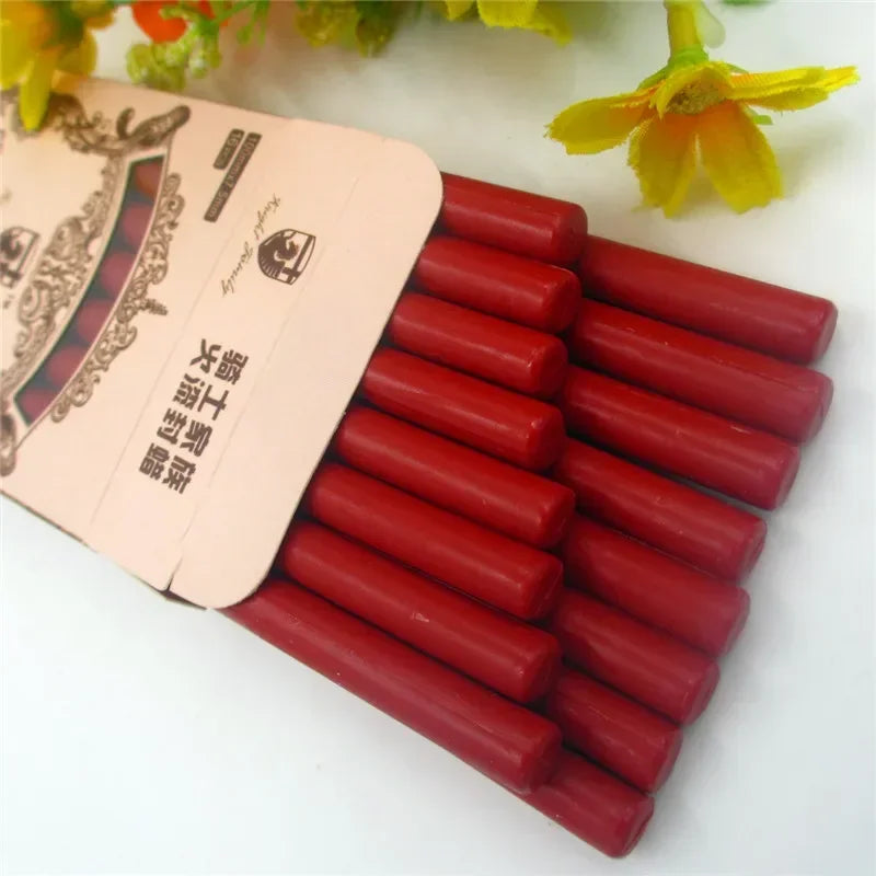 Lacre en palillos de cera de colores Vintage, para sellos de cartas o regalos, palo de sello de cera clásico, para derretir en hornillos o en pistola de pegamento caliente caja de 16 piezas