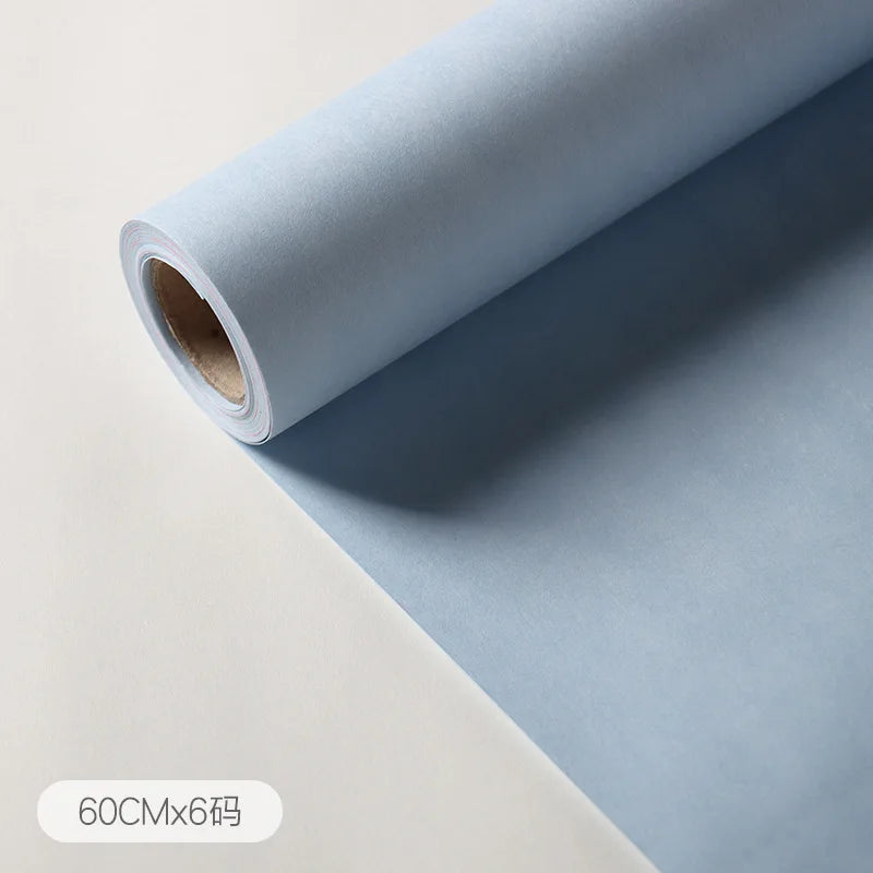 Rollo de papel de embalaje de Color sólido de alta textura, película mate, 60cm x 6 yardas/1 rollo