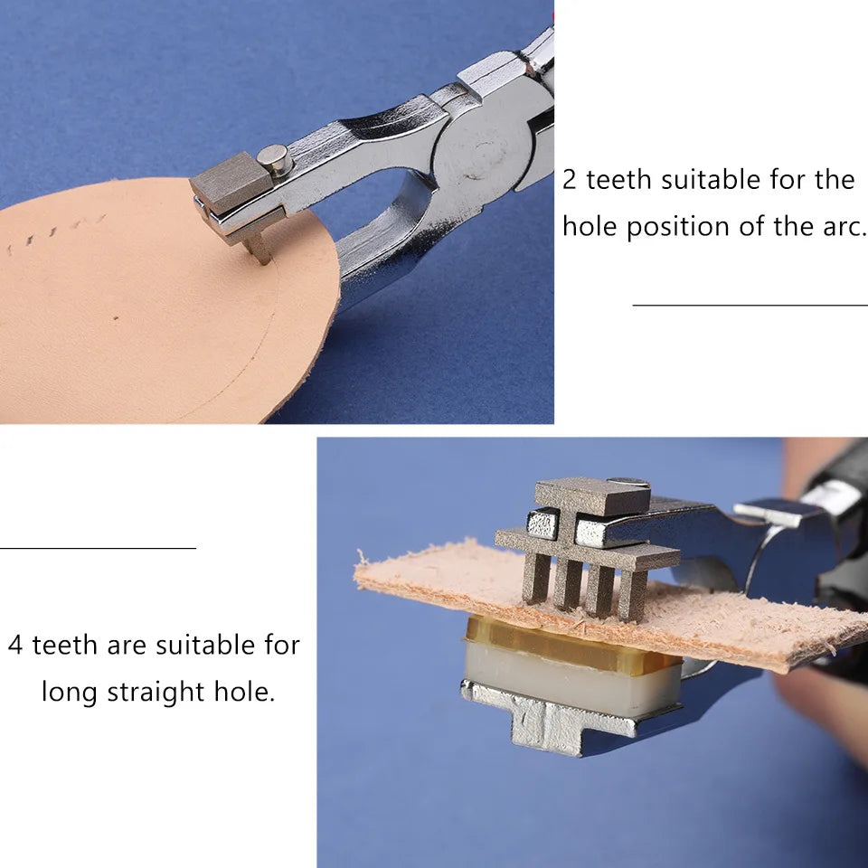 Herramienta de perforación de agujeros para artesanía de cuero, de alicates, 1 ud.