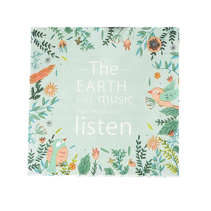 20 unids/pack 33x33cm papel cuadrado, tejido impreso. servilletas desechables para fiesta. decoración. decoupage