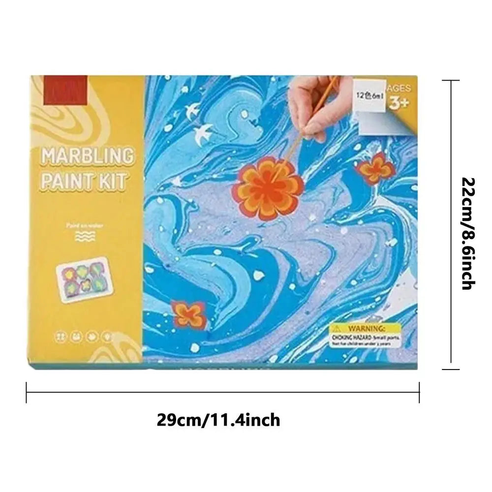 Juego de pintura de mármol acuático