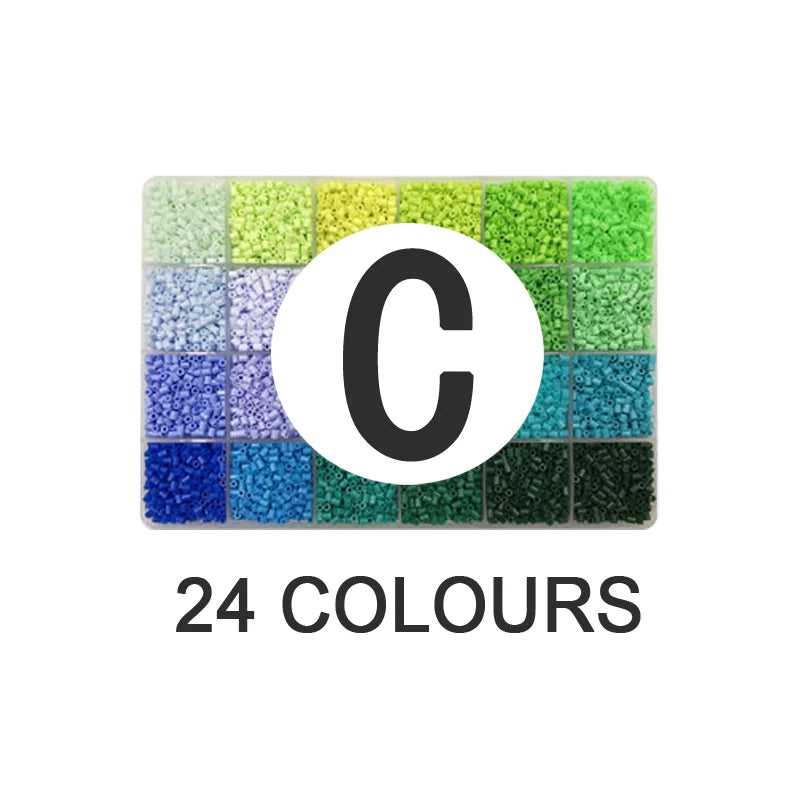 Mini-cuentas para manualidades, cuentas de 2,6mm, 13200 piezas, 24 colores por caja