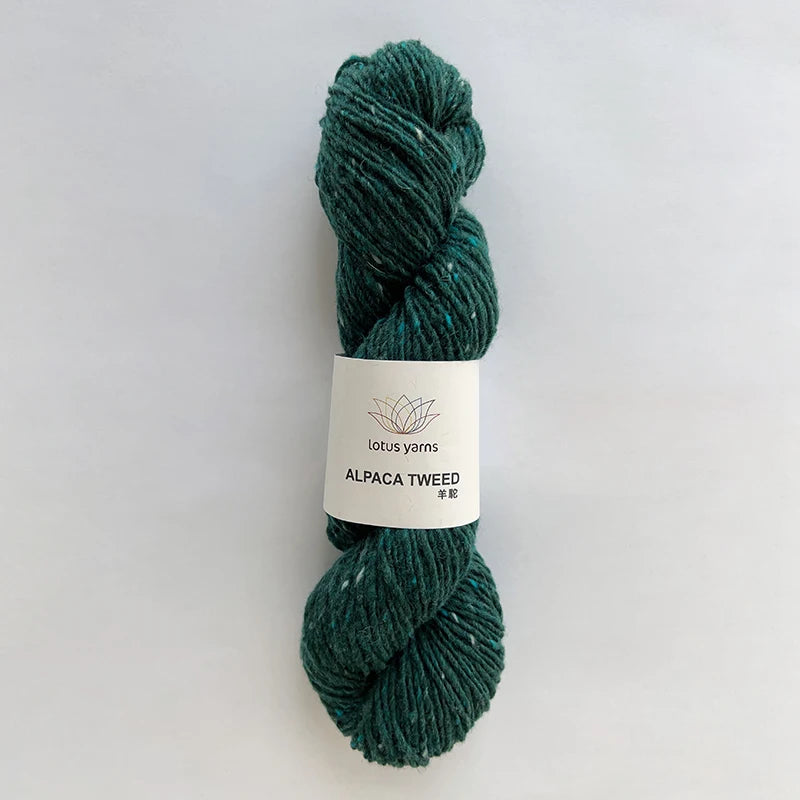 Lana de Lotus Alpaca Tweed, lana merina, nailon mezclado, para tejido a mano, ganchillo, 1*50g