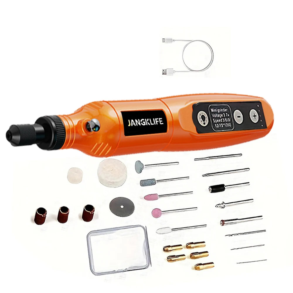 Kit de herramientas rotativas inalámbricas USB, bolígrafo de grabado de carpintería, para joyería, metal, vidrio, Mini Taladro Inalámbrico