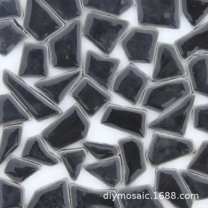200g a granel, pequeño fragmento de piedra libre de cerámica, mosaico manual esmaltado Irregular azulejo de cerámica arte, manualidades