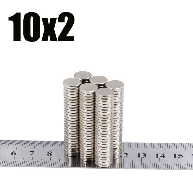 Imanes de Neodimio NdFeB Redondos, Súper Potentes, Fuertes y Permanentes, 4x2, 5x2, 5x3, 6x2, 6x3, 8x2, 10x1, 10x2, 12x2