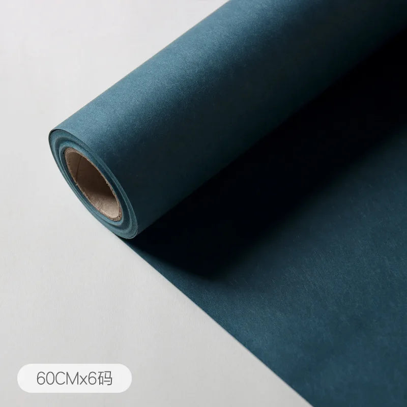Rollo de papel de embalaje de Color sólido de alta textura, película mate, 60cm x 6 yardas/1 rollo