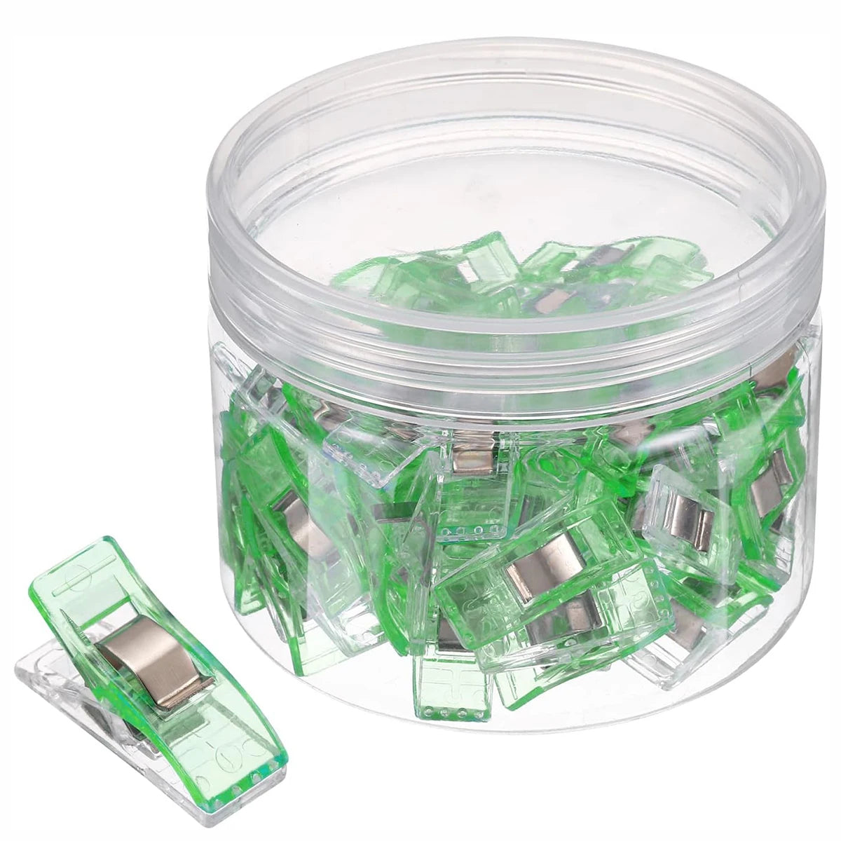 Clips de costura multiusos con caja, paquete de 20 abrazaderas de encuadernación para acolchar de tela, Clips de plástico para manualidades