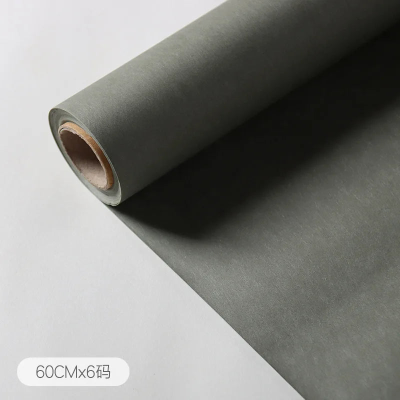 Rollo de papel de embalaje de Color sólido de alta textura, película mate, 60cm x 6 yardas/1 rollo