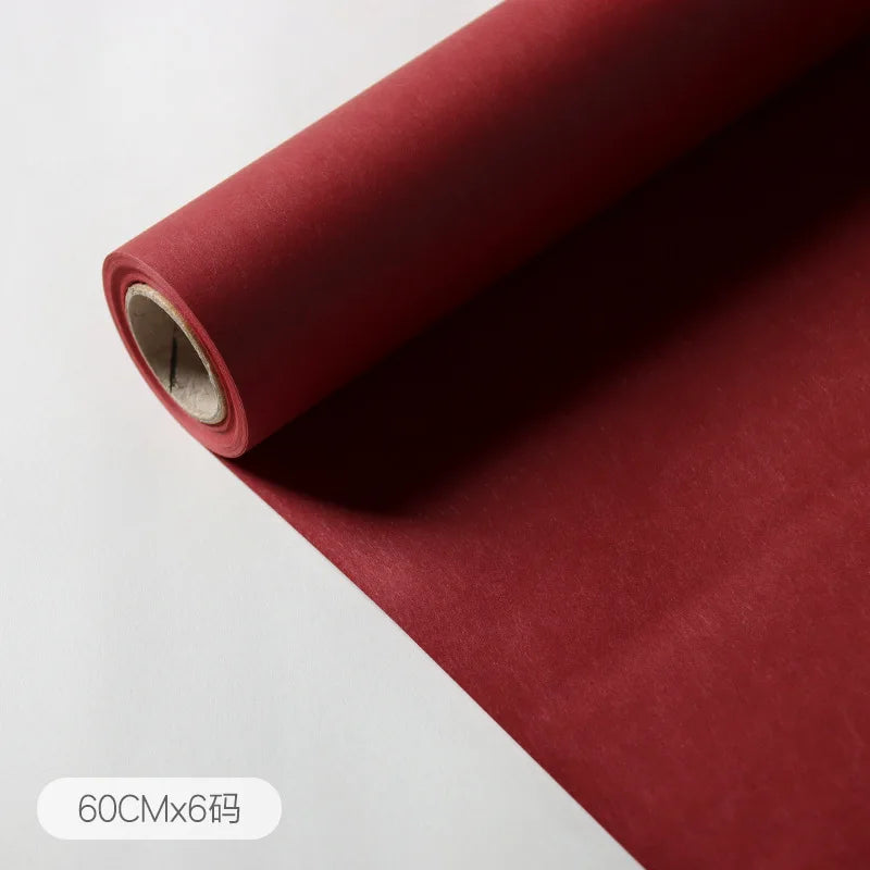 Rollo de papel de embalaje de Color sólido de alta textura, película mate, 60cm x 6 yardas/1 rollo