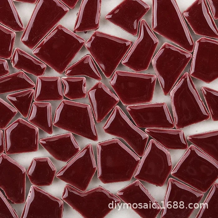 200g a granel, pequeño fragmento de piedra libre de cerámica, mosaico manual esmaltado Irregular azulejo de cerámica arte, manualidades