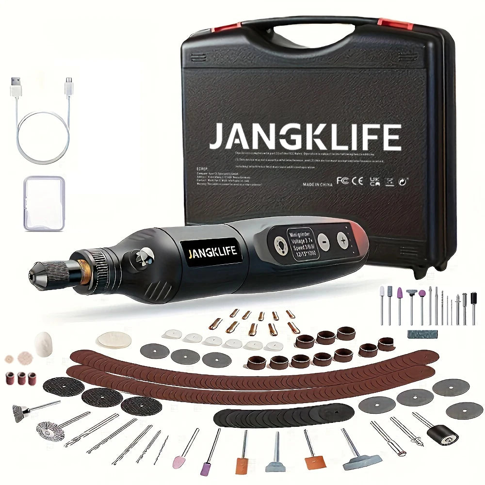 Kit de herramientas rotativas inalámbricas USB, bolígrafo de grabado de carpintería, para joyería, metal, vidrio, Mini Taladro Inalámbrico