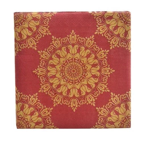 Servilleta Individual con estampado, Serie Dorada, Decoupage 20 Uds./pac