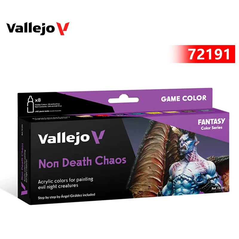 AV Vallejo-Juego de acrílico a base de agua para pintar miniaturas, juego de colores no metálicos, respetuoso con el medio ambiente, 8x18ml
