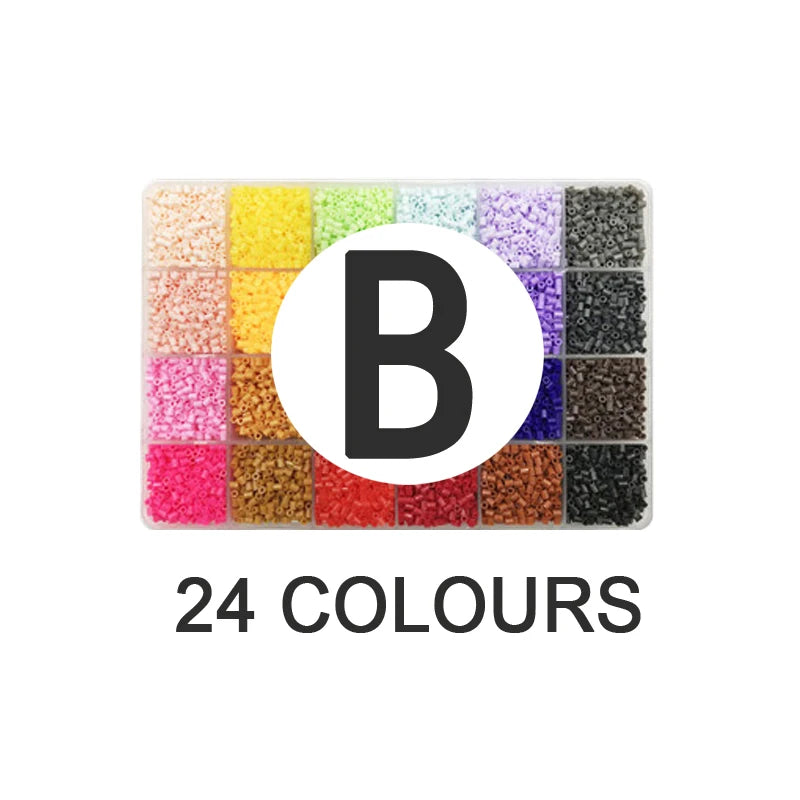 Mini-cuentas para manualidades, cuentas de 2,6mm, 13200 piezas, 24 colores por caja