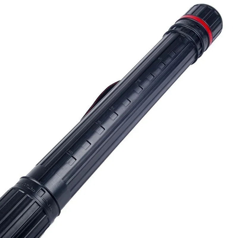 Carcaj de 63cm-105cm, tubo de polietileno negro y gris, multifunción y ajustable