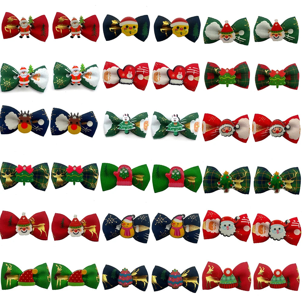 Lazos para el pelo de perros pequeños de Navidad, accesorios para el cuidado de mascotas, 10/20 piezas