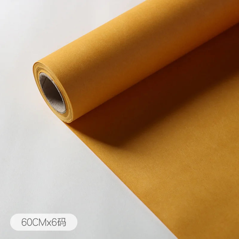 Rollo de papel de embalaje de Color sólido de alta textura, película mate, 60cm x 6 yardas/1 rollo