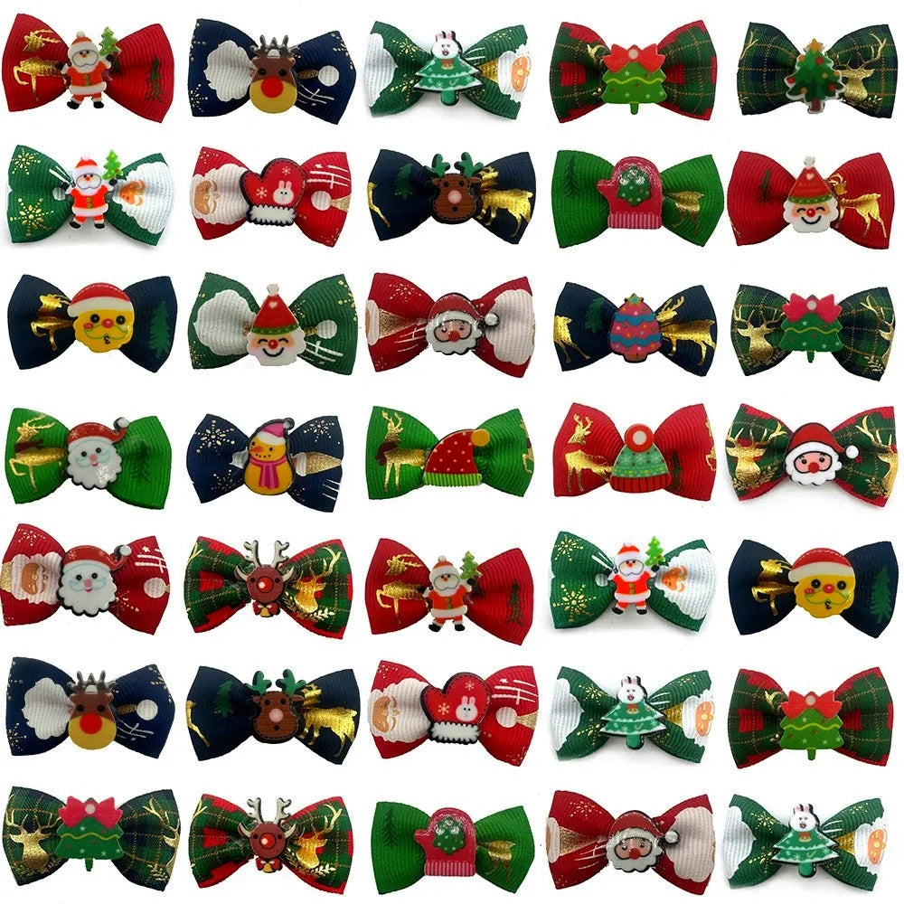 Lazos para el pelo de perros pequeños de Navidad, accesorios para el cuidado de mascotas, 10/20 piezas