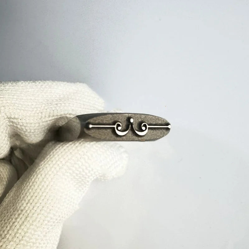 Sellos de joyería con patrón, de acero, troqueles de grabado para pulsera de oro y plata.