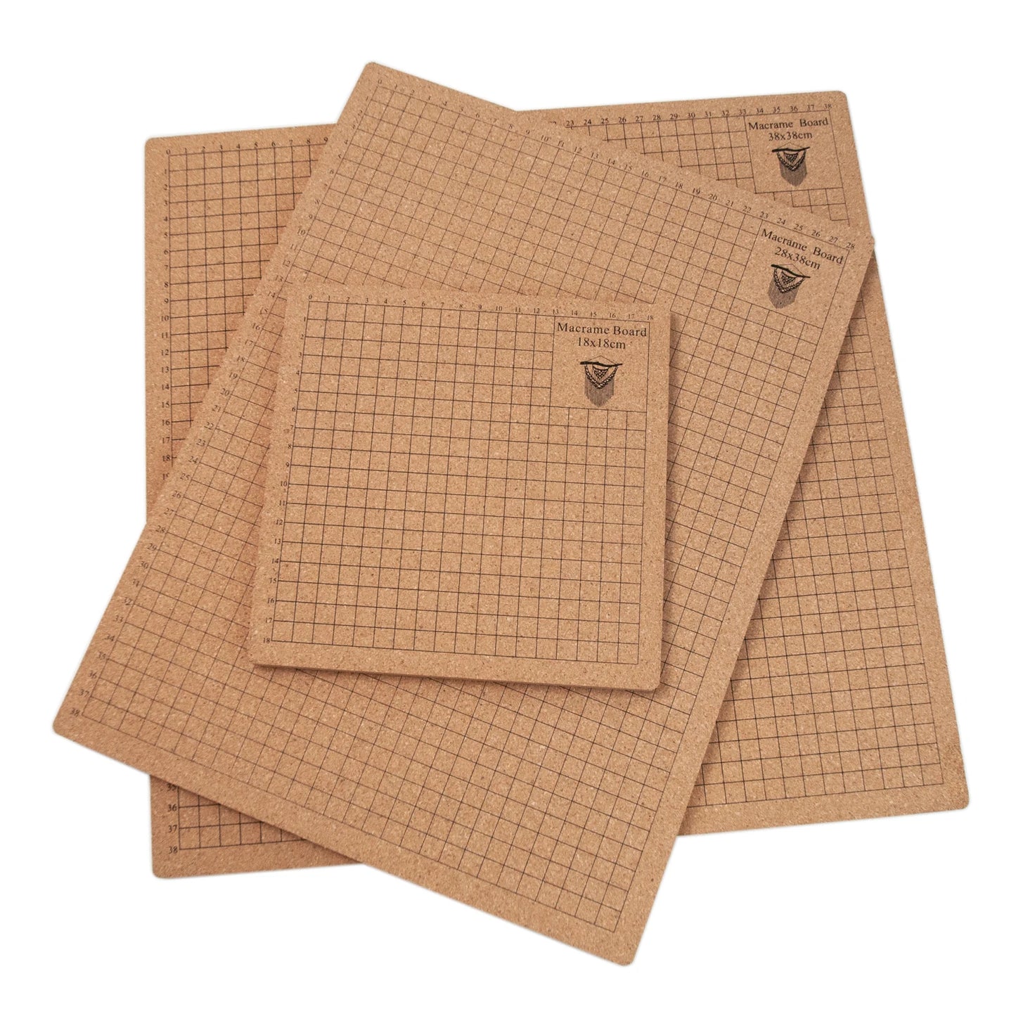 Tablero de macramé. Tablero de corcho cuadriculado 8x8'', 12x16'', 16x16'' para medir las creaciones de macramé y anudados artesanales